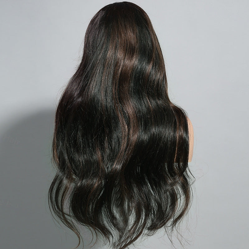 LIVIA Loose Body Wave 13x4 Full Lace Frontal Brown Highlight Human Hair Wig Beginner-Friendly