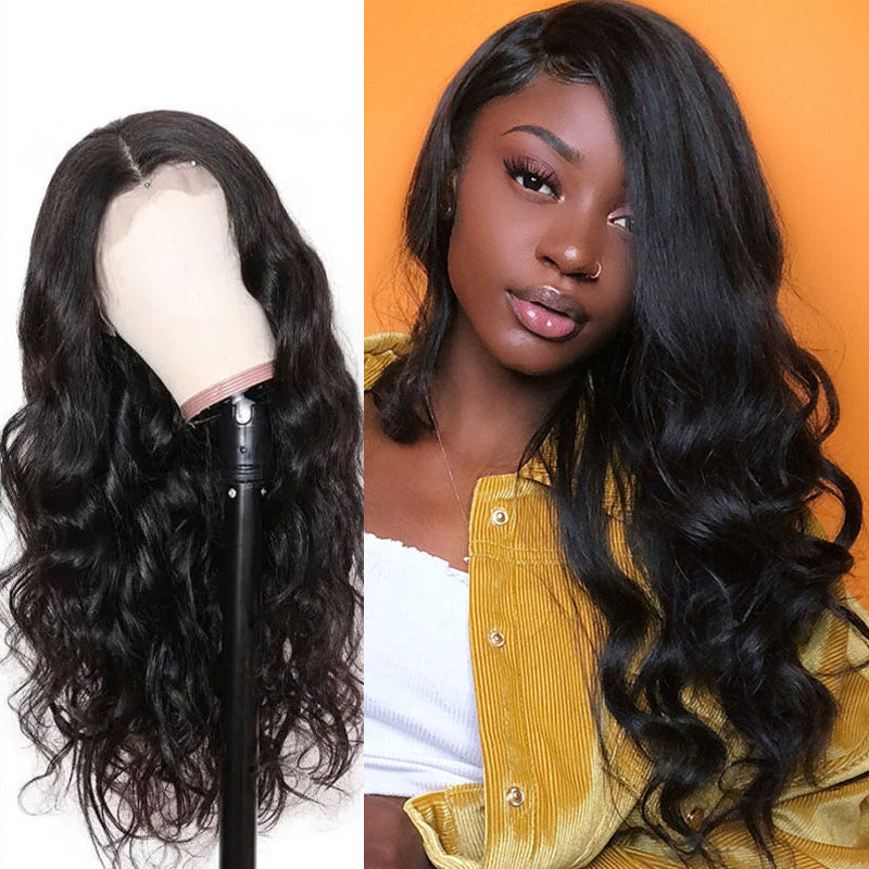 LIVIA Body Wave 13x4 Lace Frontal Wig Natural Black Human Hair Wig