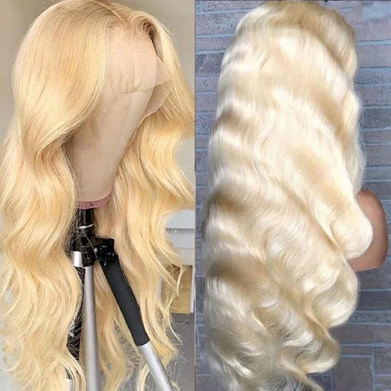LIVIA Full Size? Body Wave 613 Blonde Color 13x6 HD Lace Frontal Human Hair Wig
