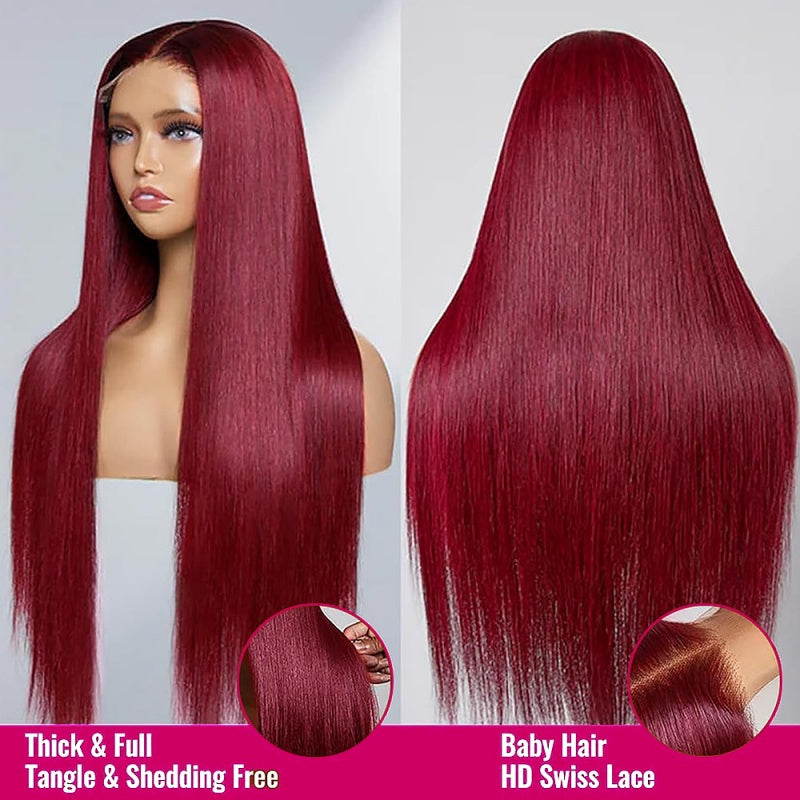 LIVIA Full Size? 13x6 HD Lace Frontal 99J All Pre Styled Loose Body Wave Human Hair Wig