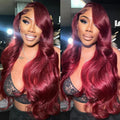 LIVIA Full Size? 13x6 HD Lace Frontal 99J All Pre Styled Loose Body Wave Human Hair Wig