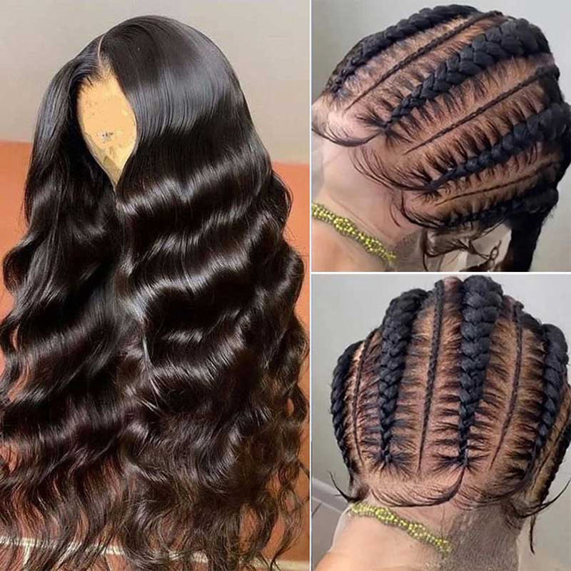 LIVIA Body Wave Full HD Lace Wig Natural Black Human Hair Pre Bleached Knots Wig