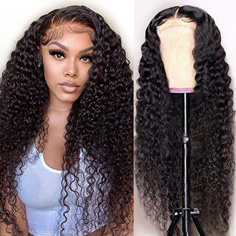 LIVIA Curly 13x6 HD Lace Frontal Wig Natural Color Human Hair Pre Bleached Knots Wig