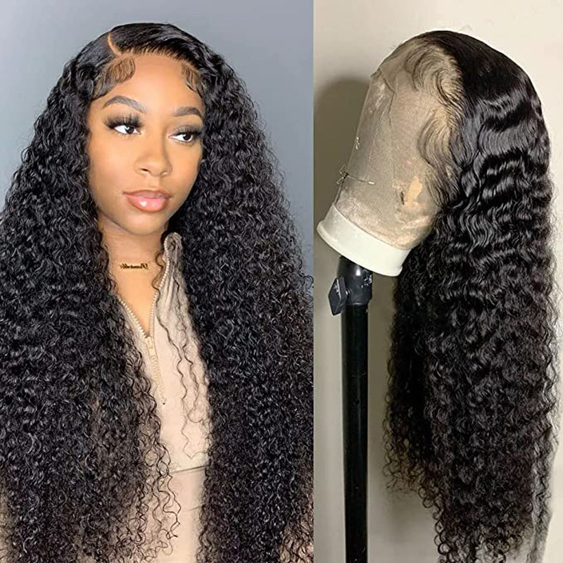 LIVIA Curly 13x6 HD Lace Frontal Wig Natural Color Human Hair Pre Bleached Knots Wig
