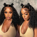 LIVIA Curly 13x6 HD Lace Frontal Wig Natural Color Human Hair Pre Bleached Knots Wig