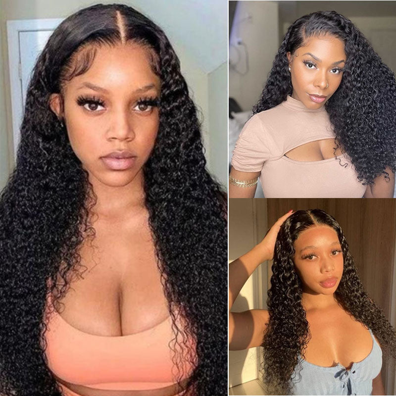 LIVIA Curly 13x6 HD Lace Frontal Wig Natural Color Human Hair Pre Bleached Knots Wig