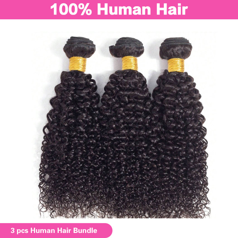 LIVIA Curly 3 Pcs Bundles Natural Black Human Virgin Hair