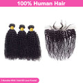 LIVIA Curly 3 Bundles With 13x6 HD Frontal Human Virgin Hair Unprocessed