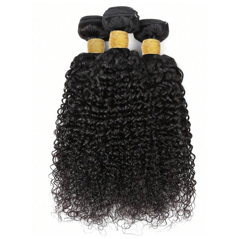 LIVIA Curly 3 Pcs Bundles Hair Weft With 5x5 HD Lace Closure Human Virgin Hair