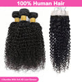 LIVIA Curly 3 Pcs Bundles Hair Weft With 5x5 HD Lace Closure Human Virgin Hair