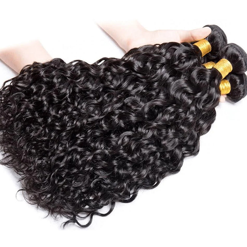 LIVIA Curly 4 Pcs Bundles Hair Weft With 5x5 HD Lace Closure Human Virgin Hair