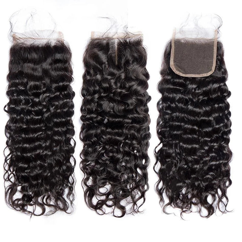 LIVIA Curly 4 Pcs Bundles Hair Weft With 5x5 HD Lace Closure Human Virgin Hair