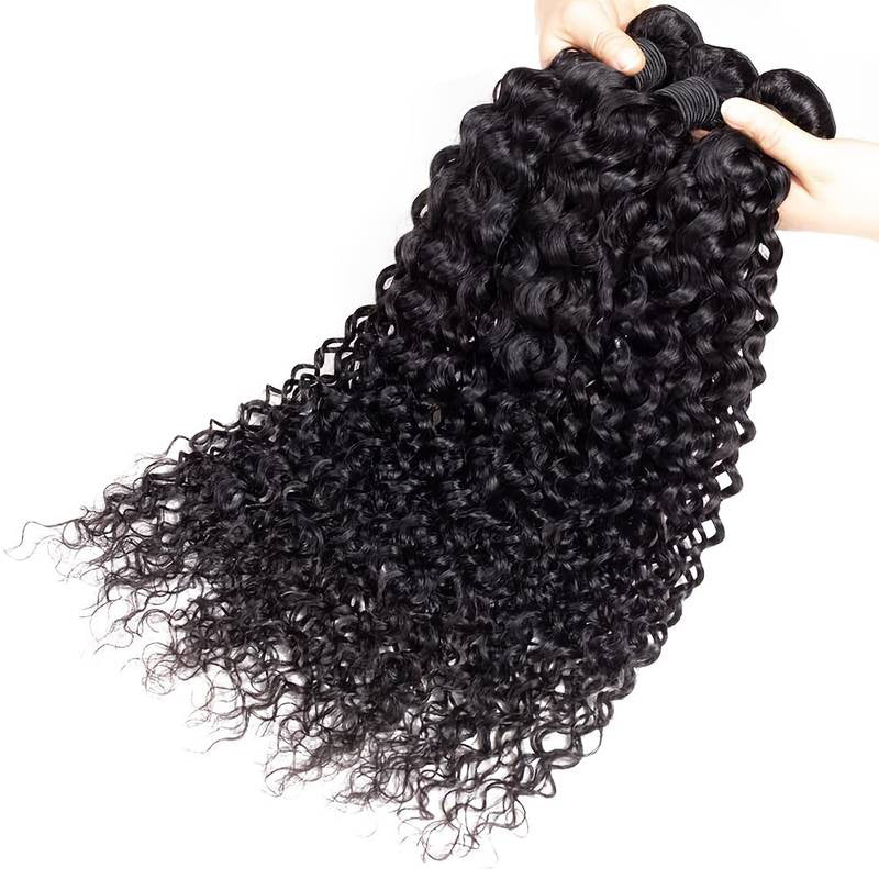 LIVIA Curly 4 Pcs Bundles Hair Weft Natural Black Color Human Virgin Hair