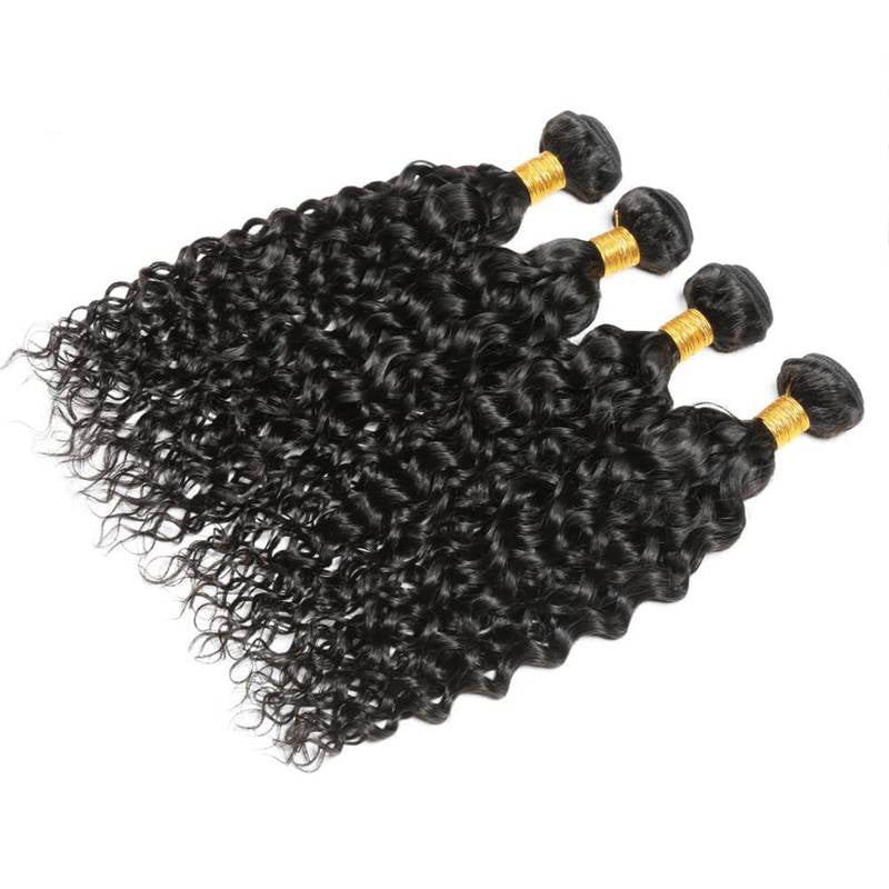 LIVIA Curly 4 Pcs Bundles Hair Weft Natural Black Color Human Virgin Hair