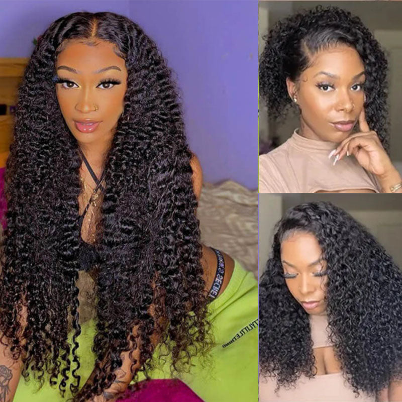 LIVIA Curly 5x5 Lace Closure Wig Natural Black Human Hair Wig