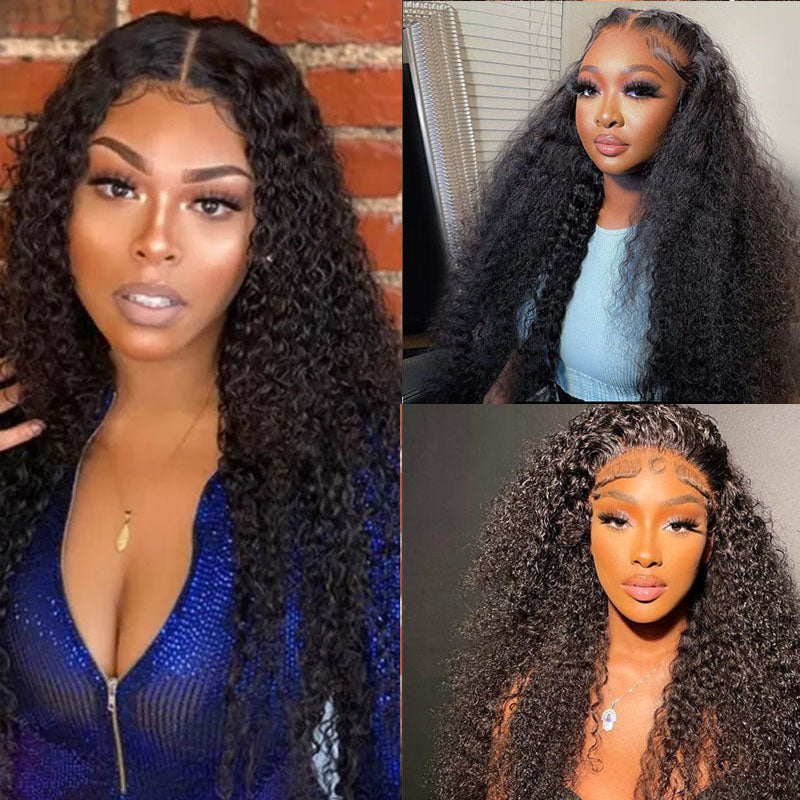 LIVIA Curly 5x5 Lace Closure Wig Natural Black Human Hair Wig