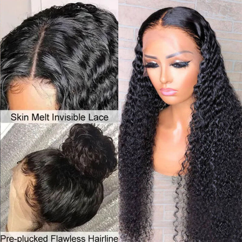 LIVIA Curly 5x5 Lace Closure Wig Natural Black Human Hair Wig