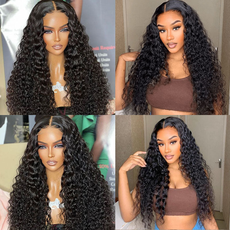 LIVIA 13x6 HD Lace Frontal Deep Wave Natural Black Human Hair Pre Bleached Knots Wig