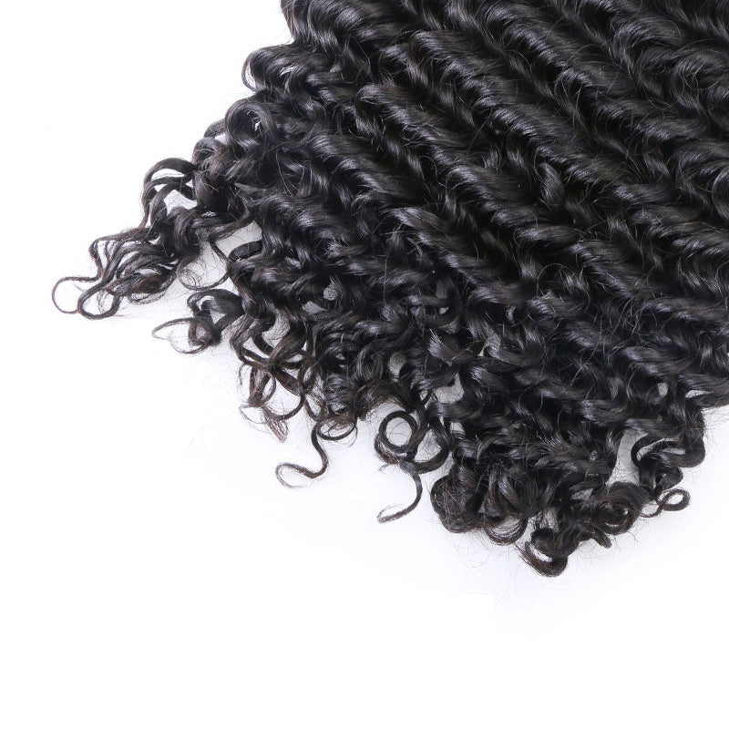 LIVIA Deep Wave 3 Bundles Hair Weft With 13x4 HD Lace Frontal Human Hair