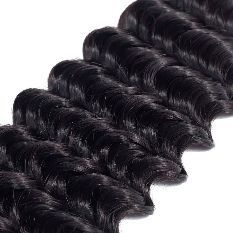 LIVIA Deep Wave 3 Bundles Unprocessed Virgin Human Hair Weave