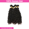 LIVIA Deep Wave 4 Bundles Natural Black Unprocessed Virgin Human Hair