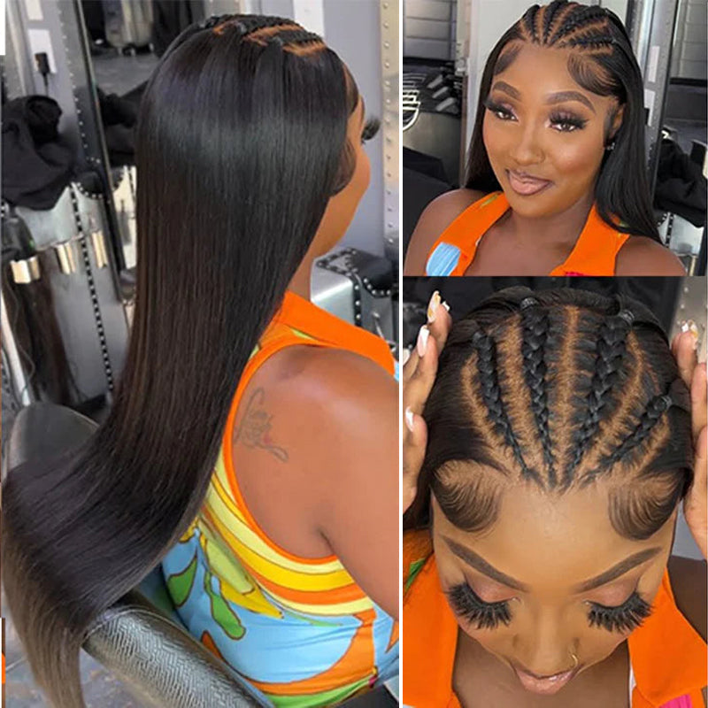 LIVIA 13x4 HD Full Lace Frontal Pre Bleached Knots Straight 250% Density Human Hair Wigs