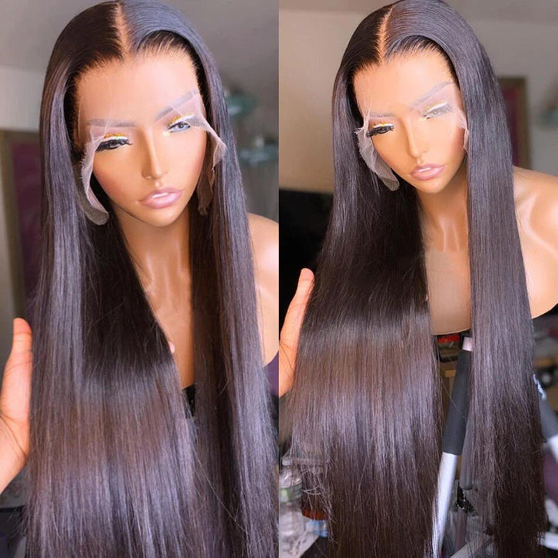 LIVIA 13x4 HD Full Lace Frontal Pre Bleached Knots Straight 250% Density Human Hair Wigs