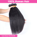 LIVIA Kinky Straight 4 Pcs Bundles Natural Black Human Hair