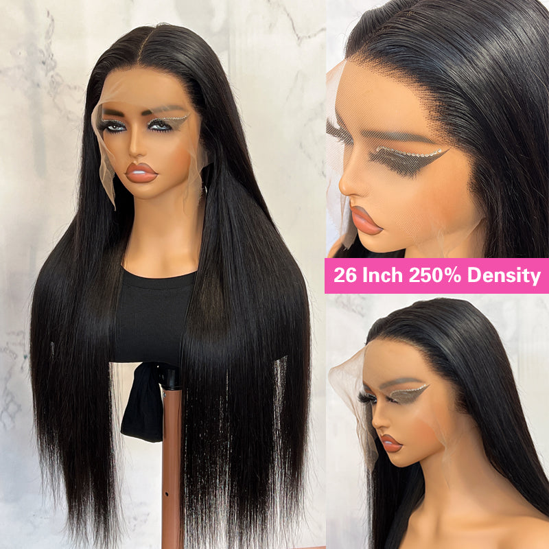 LIVIA Full Size? 13x6 HD Lace Frontal All Pre Styled Loose Body Wave Natural Black Wig