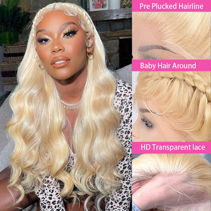 LIVIA Full Size? 13x6 Full HD Lace Frontal 613 Blonde Loose Body Wave Human Hair Wigs