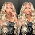 LIVIA Full Size? 13x6 Lace Blonde Brown Highlights P10/613 Loose Body Human Hair Wig
