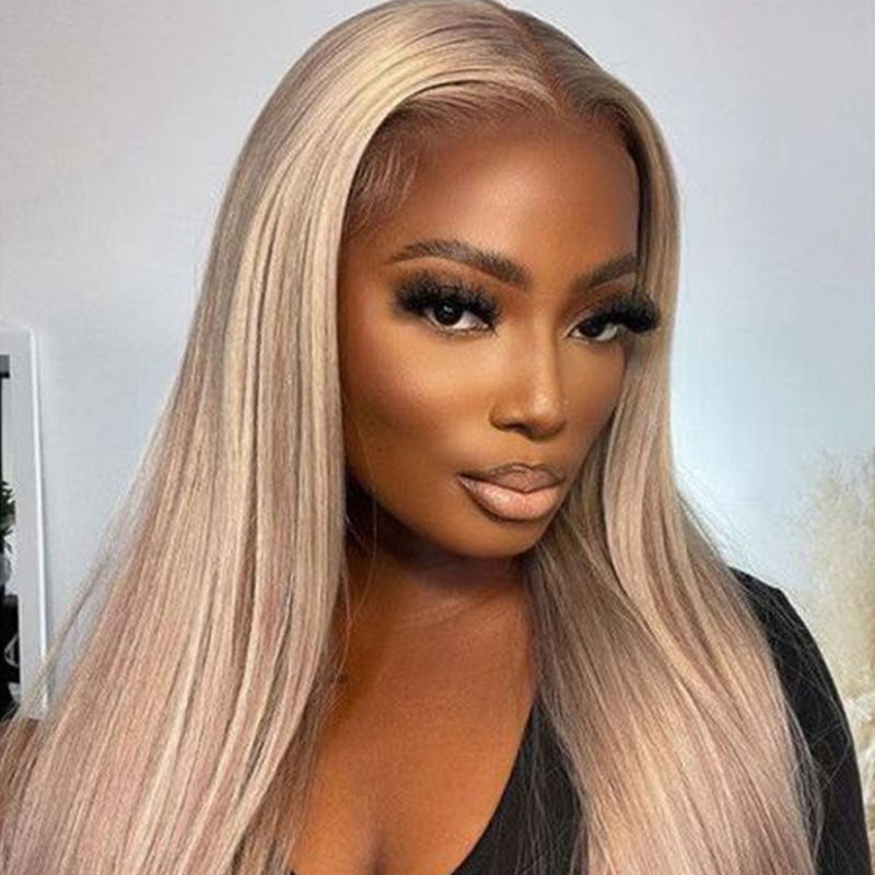 LIVIA Full Size? 13x6 Lace Blonde Brown Highlights P10/613 Loose Body Human Hair Wig