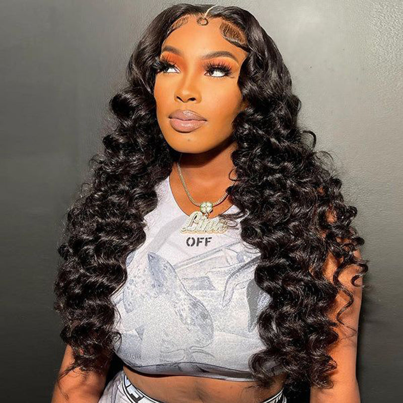 LIVIA Full Size? 13x6 HD Lace Frontal Loose Deep Wave Human Hair All Pre Styled Wig