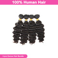LIVIA Loose Deep Wave 4 Pcs Bundles Hair Weft Natural Black Human Virgin Hair