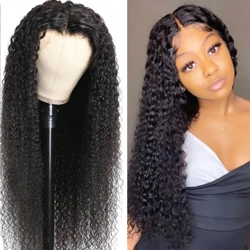 LIVIA Pre Styled 5x5 HD Glueless Lace Deep Curly Wig Natural Black Human Hair