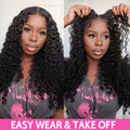 LIVIA Pre Styled Deep Wave 5x5 HD Lace Glueless Wig Natural Black Human Hair Wig