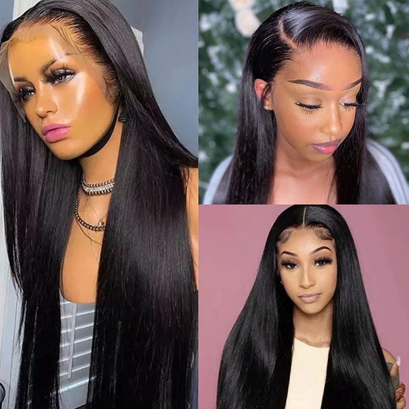 LIVIA Straight 13x4 HD Lace Frontal Wig Natural Color Human Hair Pre Bleached Knots Wig