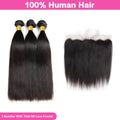 LIVIA Straight 3 Bundles With 13x6 HD Frontal Human Virgin Hair Unprocessed