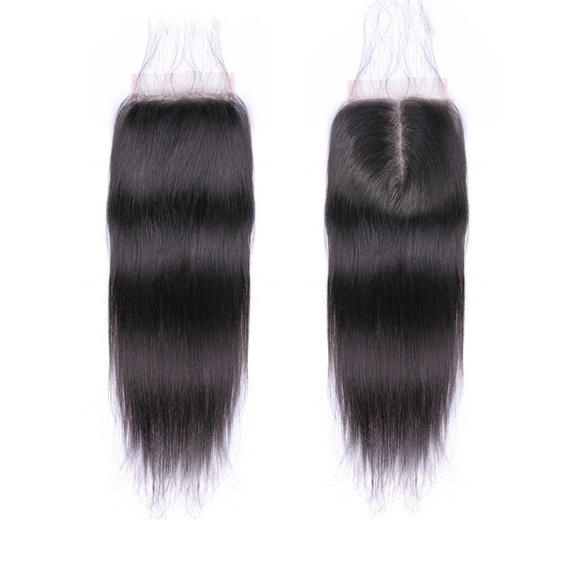 LIVIA Straight 4 Pcs Bundles Hair Weft With 5x5 HD Lace Closure Human Hair