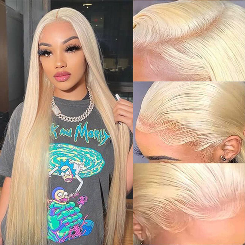 LIVIA Straight 613 Blonde Full Size? 13x4 HD Lace Frontal All Pre Styled Human Hair Wig