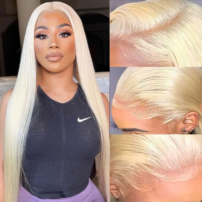 LIVIA Straight 613 Blonde Full Size? 13x4 HD Lace Frontal All Pre Styled Human Hair Wig