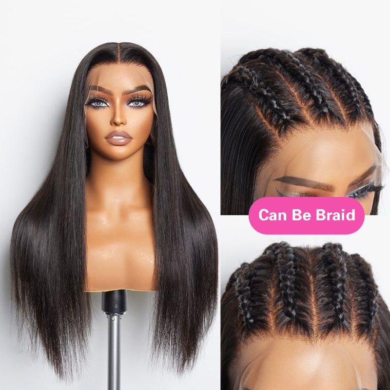 LIVIA Full HD Lace Straight Wig Natural 14-30 Inch Black Human Virgin Hair Pre Bleached Knots Wig