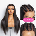 LIVIA Full HD Lace Straight Wig Natural 14-30 Inch Black Human Virgin Hair Pre Bleached Knots Wig