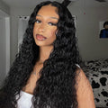LIVIA 13x6 HD Lace Frontal Water Wave Natural Black Human Hair Pre Bleached Knots Wig