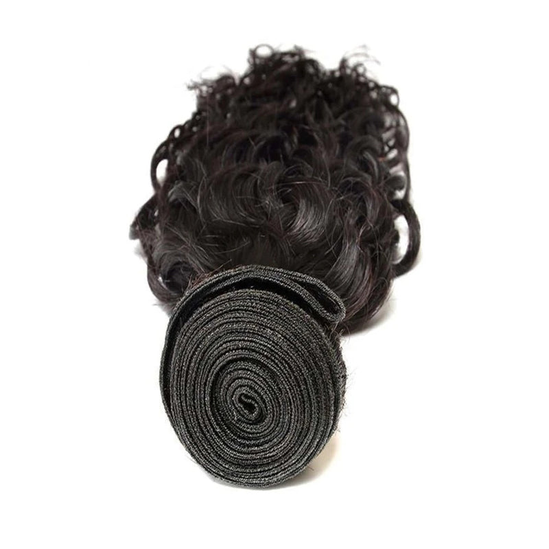 LIVIA Water Wave 4 Bundles Human Hair Natural Black