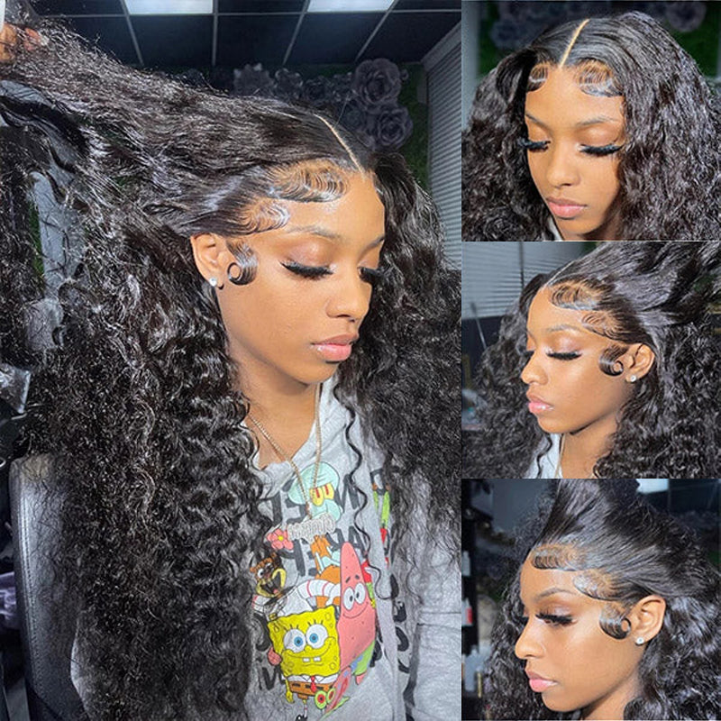 LIVIA 13x4 Curly Full HD Lace Frontal Pre Bleached Knots Human Hair Wig Beginner-Friendly