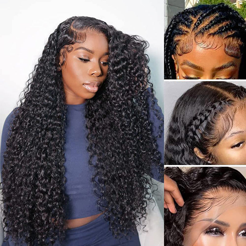 LIVIA 13x4 Curly Full HD Lace Frontal Pre Bleached Knots Human Hair Wig Beginner-Friendly