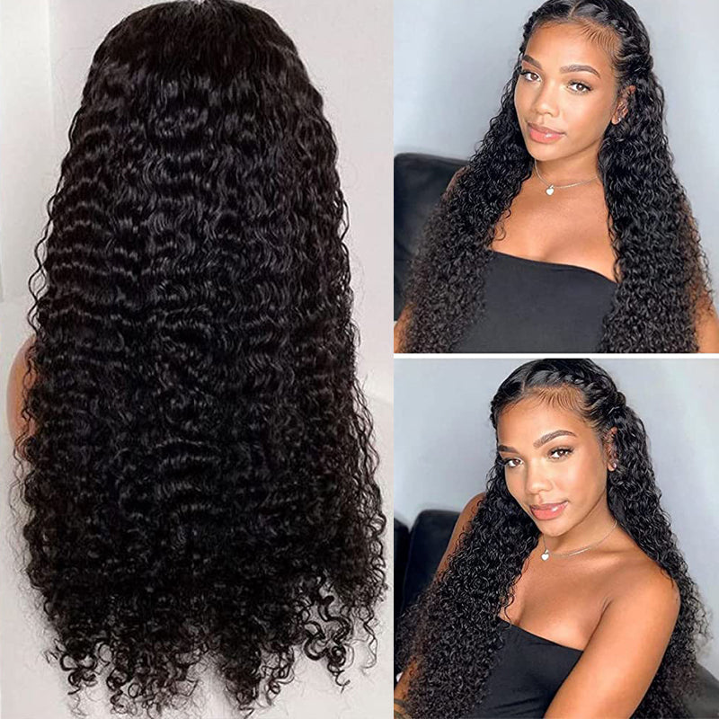LIVIA 13x4 Curly Full HD Lace Frontal Pre Bleached Knots Human Hair Wig Beginner-Friendly