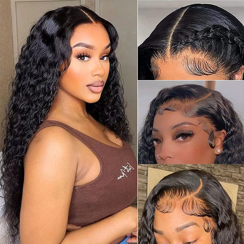 LIVIA 13x4 Curly Full HD Lace Frontal Pre Bleached Knots Human Hair Wig Beginner-Friendly