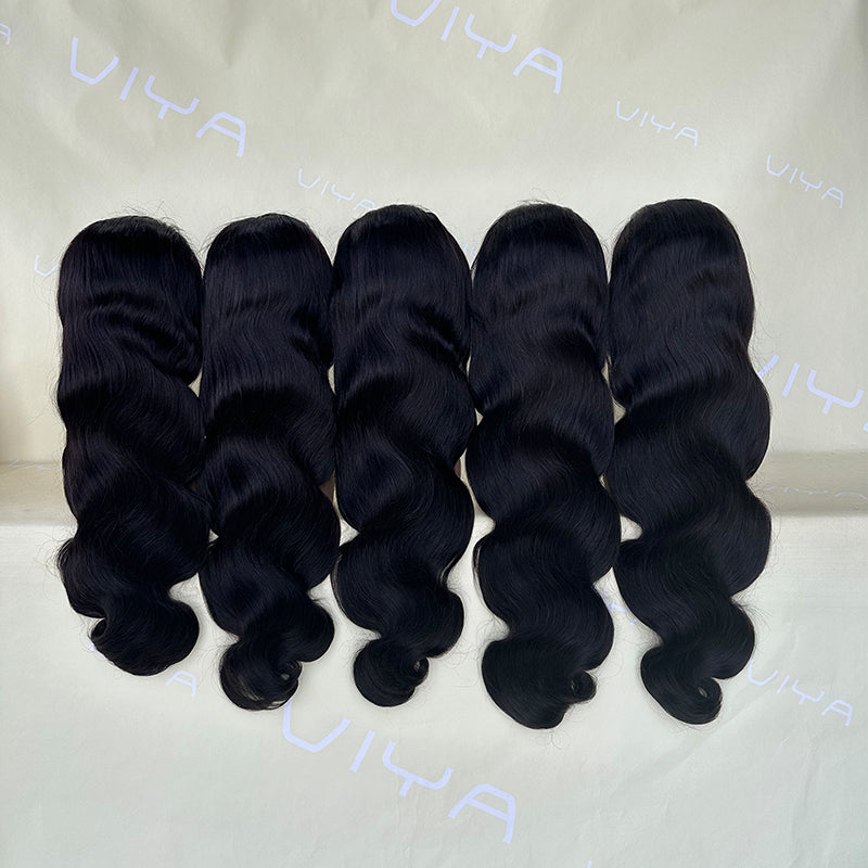 LIVIA 2 PCS 13x6 HD Lace Frontal Popular Textures All Pre Styled Natural Black Wig Wholesale Package Deal